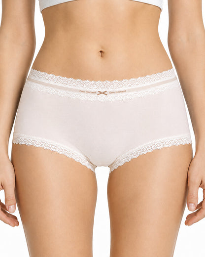 5-Pack Pure Cotton Lace Trim Antibacterial Panties