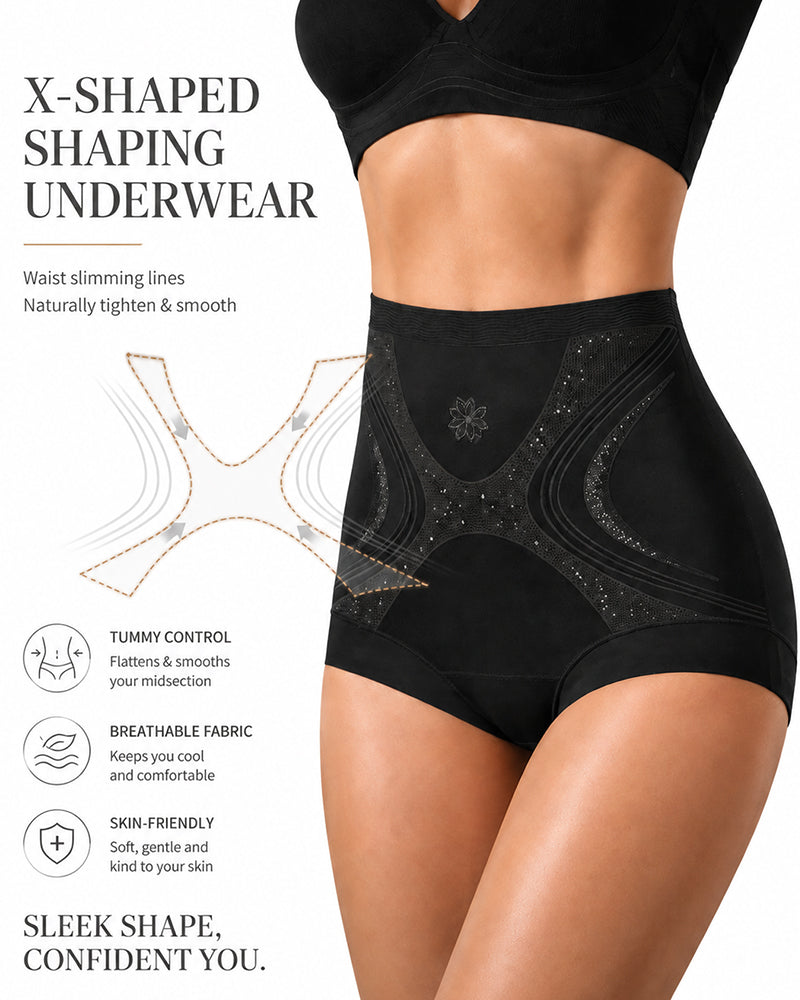3-Pack Seamless Ice Silk High Waist Tummy Control Shaping Panties
