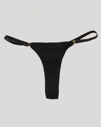 Cotton Threaded T-Pants Women's Low Waist Hip Lifting Fitness High Fork Fashionable Thong
