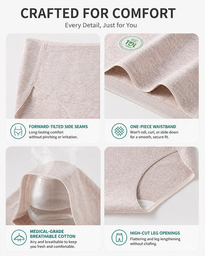4-Pack Pure Cotton eamless Antibacterial Crotch Breathable Briefs