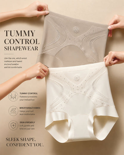 3-Pack Seamless Ice Silk High Waist Tummy Control Shaping Panties