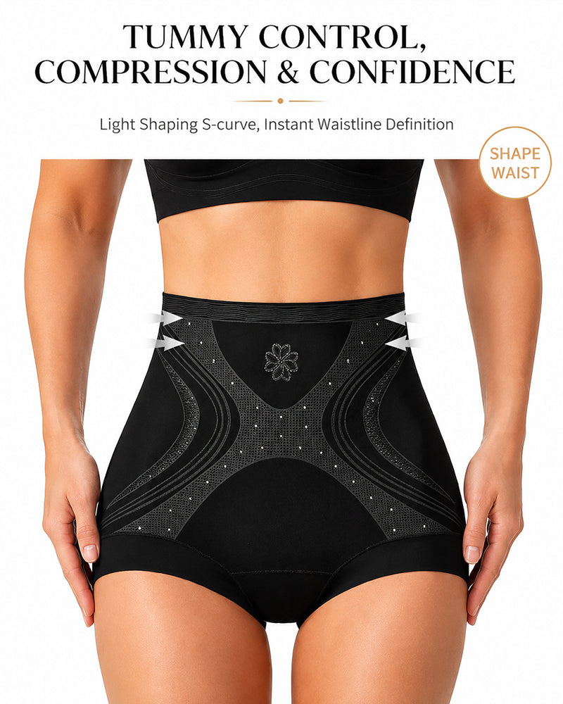 3-Pack Seamless Ice Silk High Waist Tummy Control Shaping Panties
