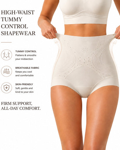 3-Pack Seamless Ice Silk High Waist Tummy Control Shaping Panties