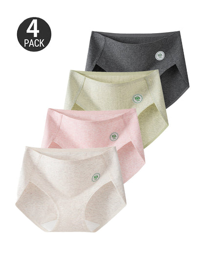4-Pack Pure Cotton eamless Antibacterial Crotch Breathable Briefs