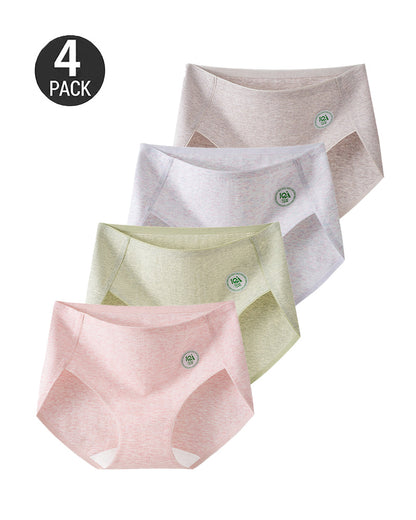4-Pack Pure Cotton eamless Antibacterial Crotch Breathable Briefs