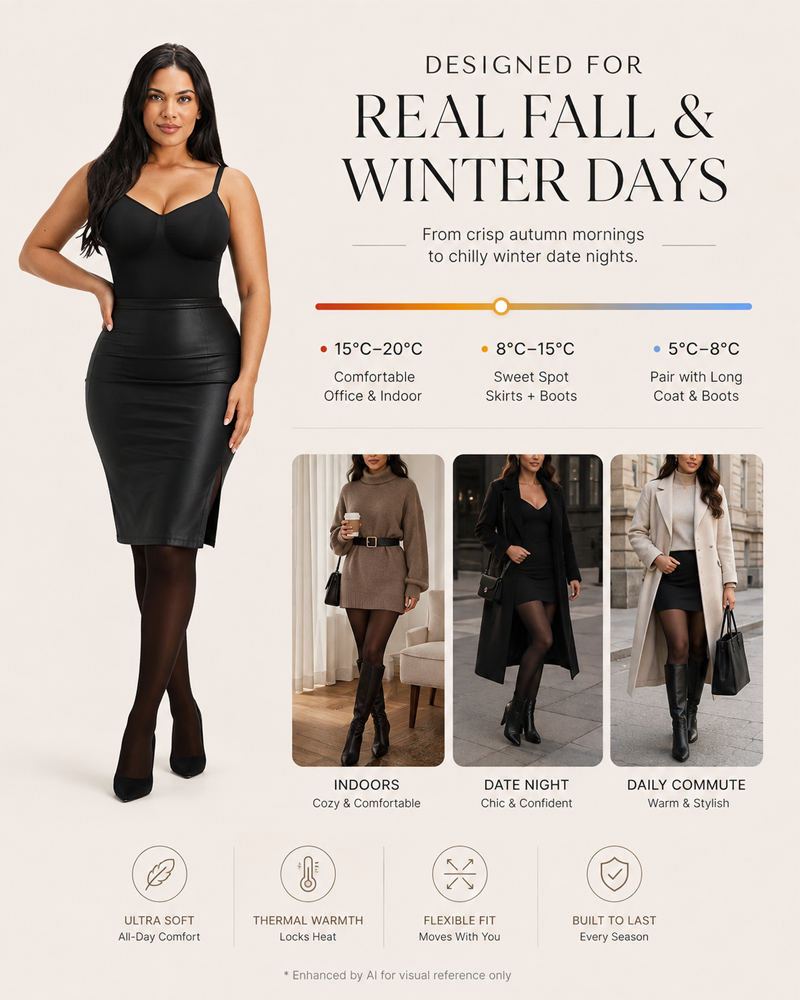 Paneled Fleece-Lined Tummy Control Footed Bodysuit