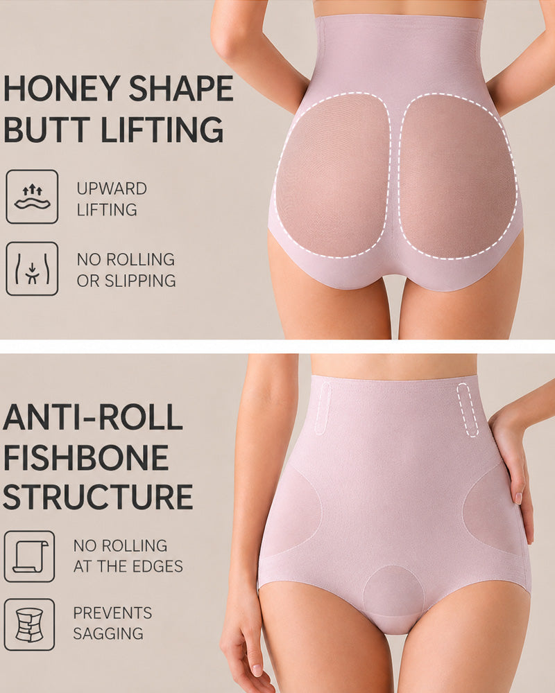 3-Pack Seamless High Waist Tummy Control Breathable Mesh Shaping Panties