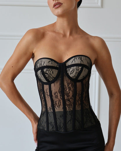 Floralshe®Sexy Lace Push-Up Corset