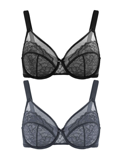 Plus Size Bras for Women Full Coverage Back Fat Underwire Minimizer Bras