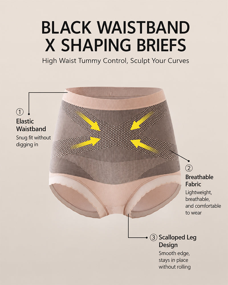 3-Pack Cotton Seamless High Waist Tummy Control Hip Lifting Panties