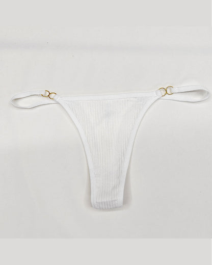 Cotton Threaded T-Pants Women's Low Waist Hip Lifting Fitness High Fork Fashionable Thong