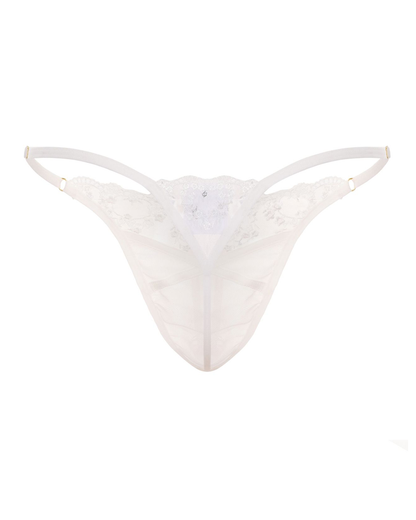 Underwire Push-Up Mesh Lace Spliced Fitted Nightgown