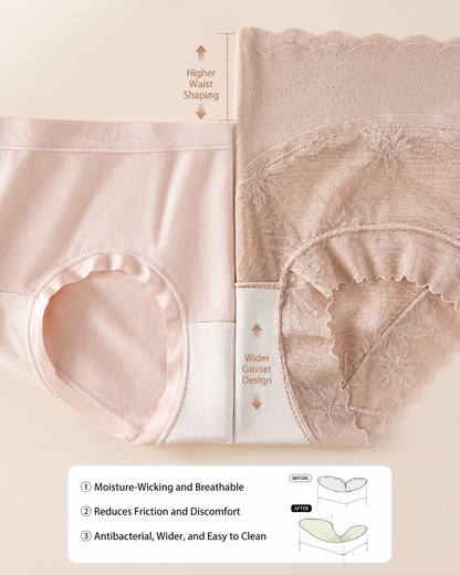 5-Pack Sexy High Waist Seamless Breathable Lace Briefs