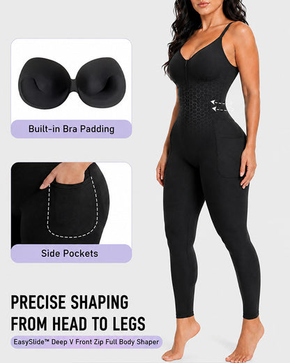 Front Zipper Seamless Tummy Control Easy-to-Wear Full Body Shaper