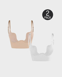 [2 Pack]Beige+White