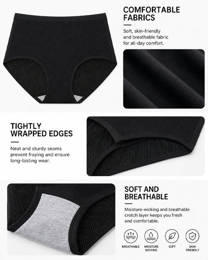 3-Pack Plus Size Mesh Ice Silk Breathable Seamless Panties