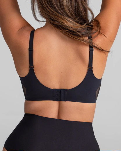 Women's V-Neck Mesh Gathered Seamless Comfortable Cross Bra