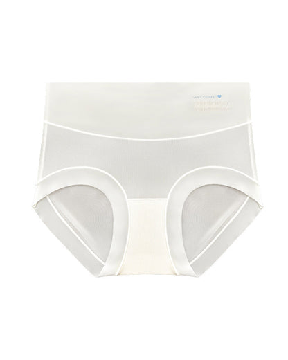 Women's High Waist Ice Silk Pure Cotton Antibacterial Crotch Seamless Underwear