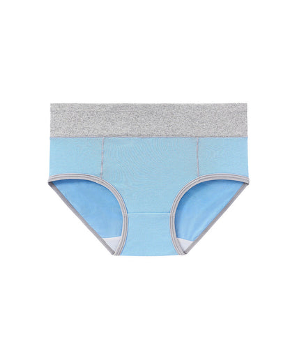 Women's Mid-Rise Colorblock Plus Size Cotton Butt Lifting Waist Briefs