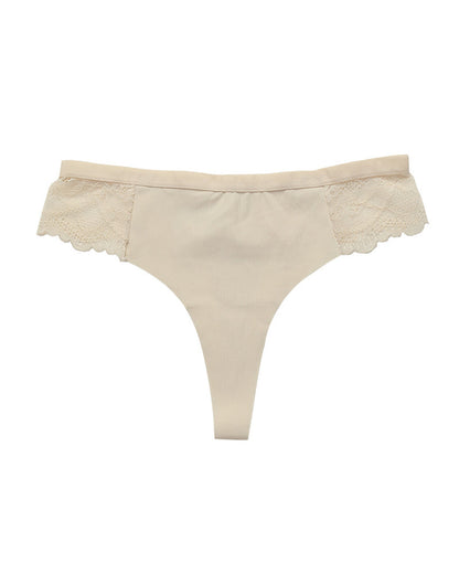 Sexy Lace Colorblock Seamless Thong
