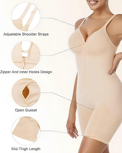 Women's Stretch Fabric Breathable Mesh Body Shaper Tummy Control Tights