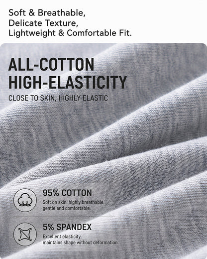 5-Pack Pure Cotton Lace Trim Antibacterial Panties