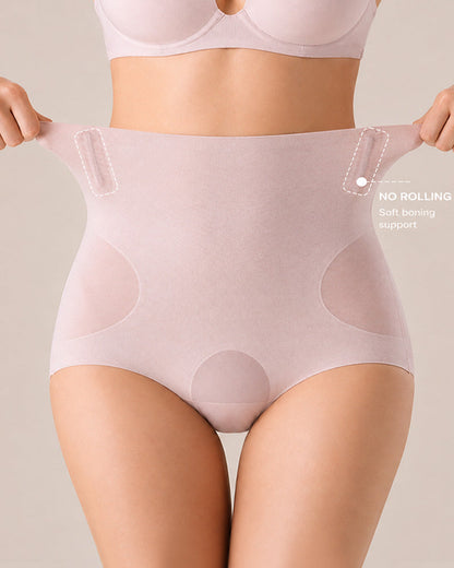 3-Pack Seamless High Waist Tummy Control Breathable Mesh Shaping Panties