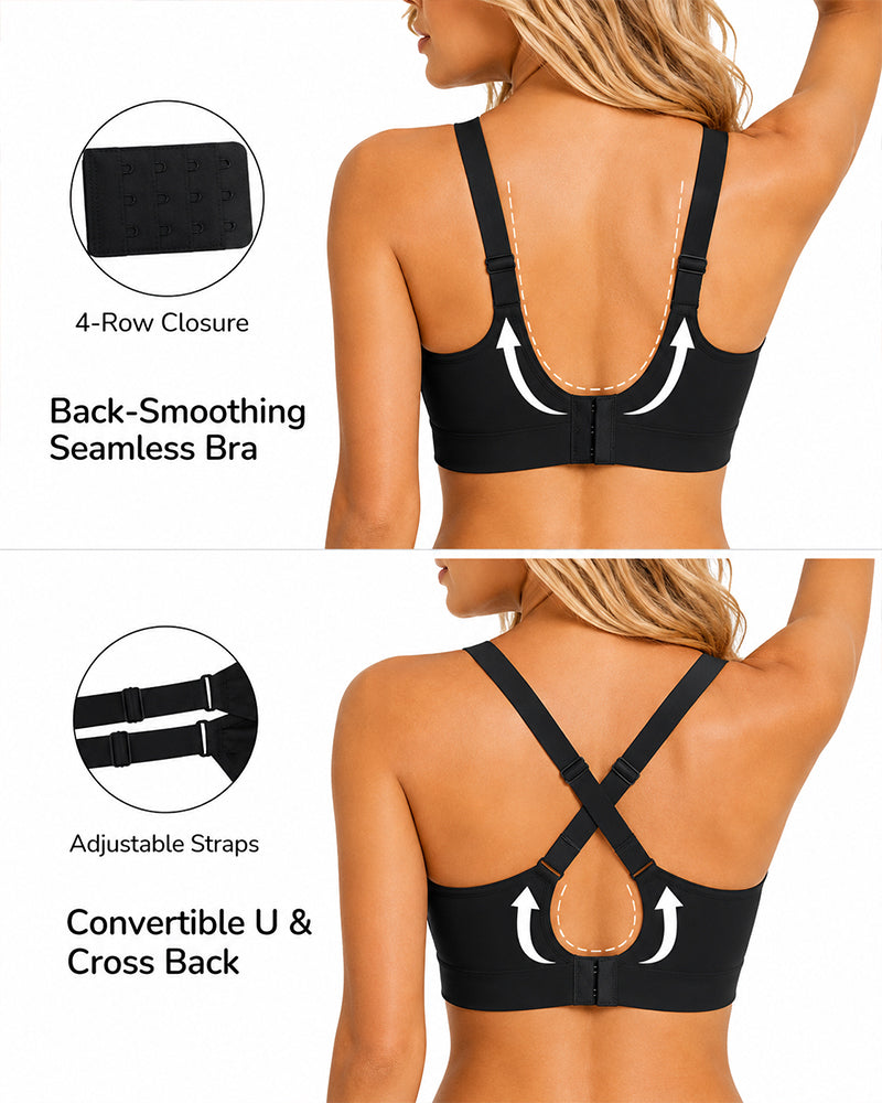 Deep V Seamless Wire Free Push Up Bra