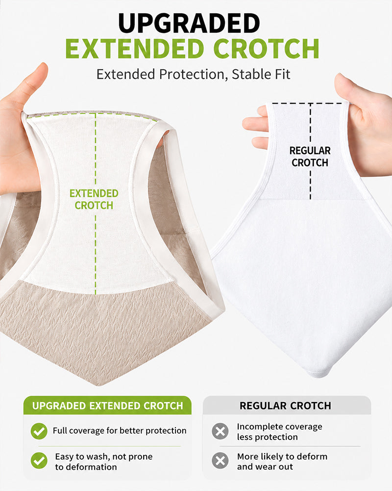 6-Pack Seamless Mid-Waist Cotton Antibacterial Panties