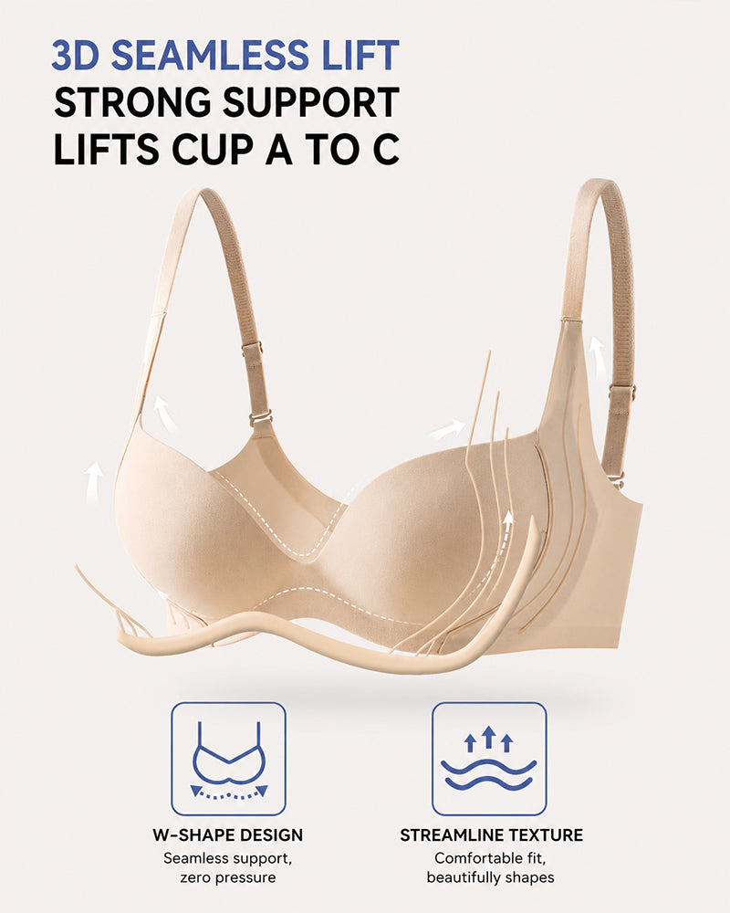 Deep V Seamless Comfortable Push-up Bra