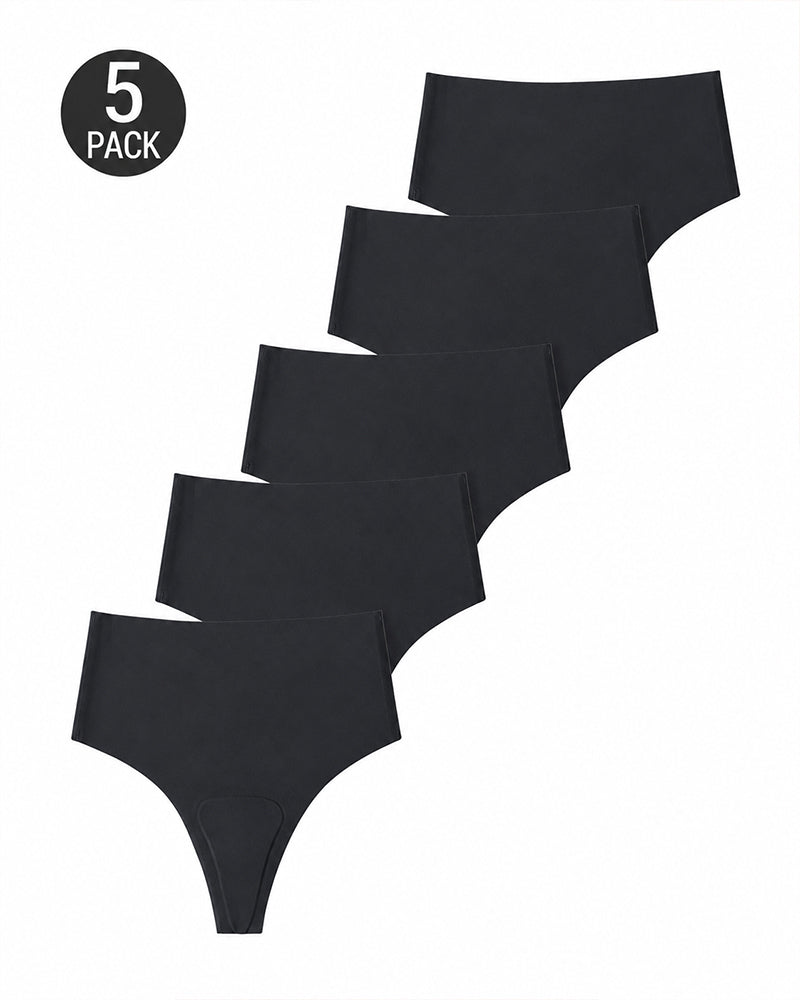 5-Pack Seamless Elastic Invisible Anti-Camel Toe Thongs