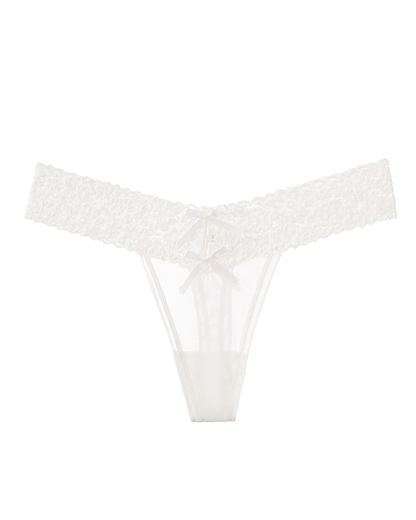 Floral Lace Cutout Thong Panties