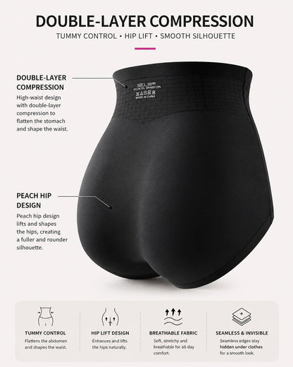 2-Pack Seamless Tummy Control Adjustable Hook-Up Shaping Panties