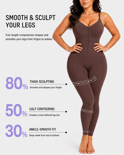 Front Zipper Seamless Tummy Control Easy-to-Wear Full Body Shaper