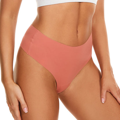 Floralshe®Women's Seamless Solid Color Drop Waist Thong 5-Pack