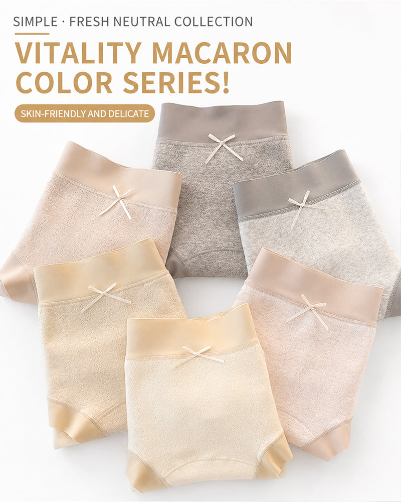 5-Pack Pure Cotton Antibacterial Lace Trim Elastic Panties