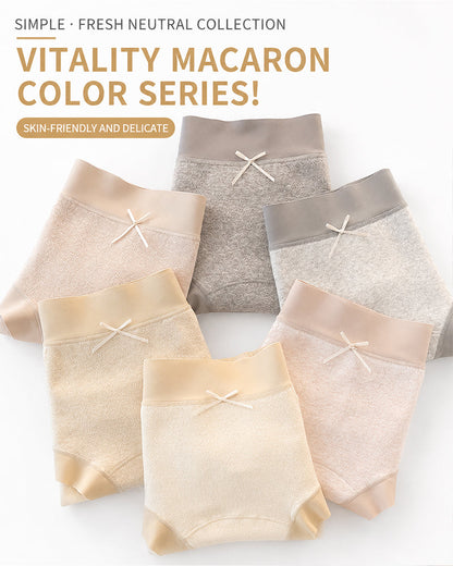 5-Pack Pure Cotton Antibacterial Lace Trim Elastic Panties