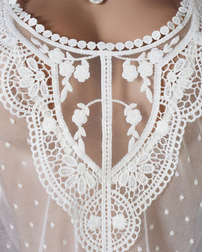 Sexy Sheer Lace Camisole & Shorts Sleepwear Set
