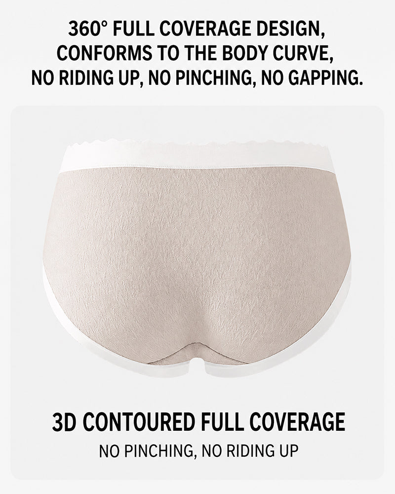 6-Pack Seamless Mid-Waist Cotton Antibacterial Panties
