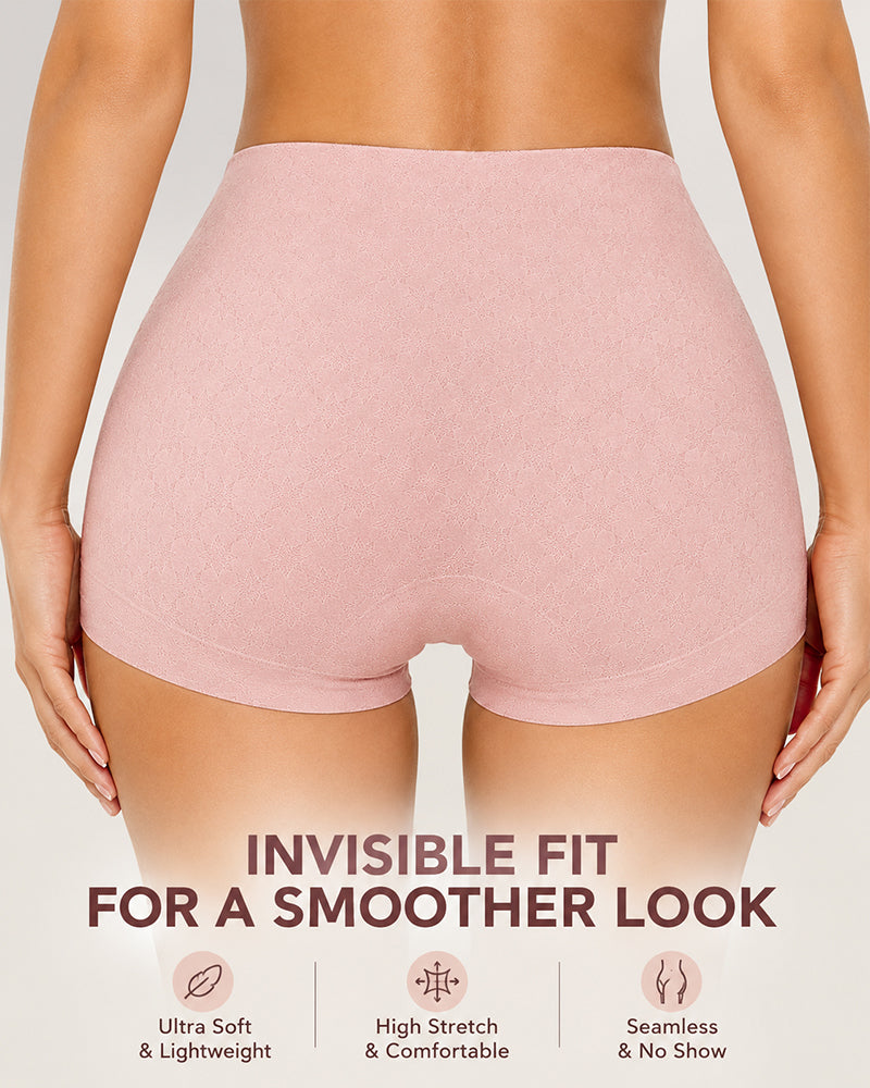 5-Pack Seamless High Waist Pure Cotton Jacquard Panties