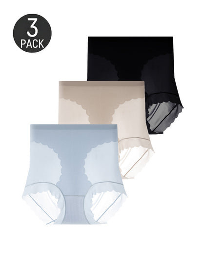 3-Pack High Waist Breathable Seamless Panties