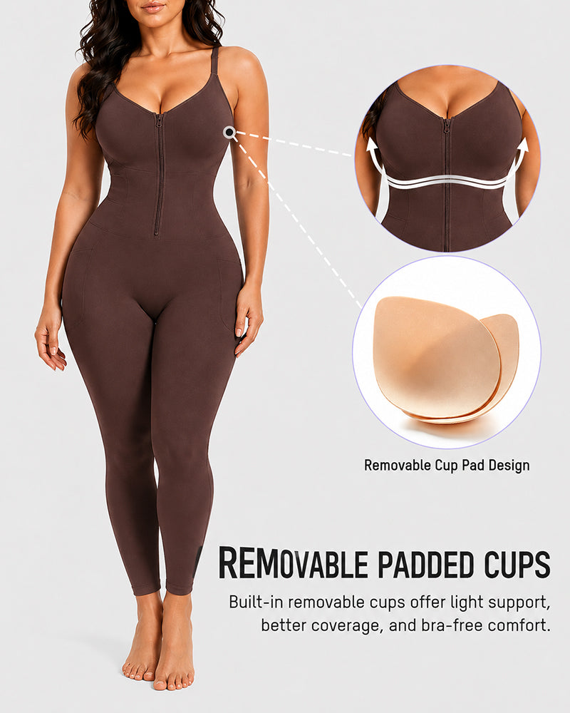 Front Zipper Seamless Tummy Control Easy-to-Wear Full Body Shaper