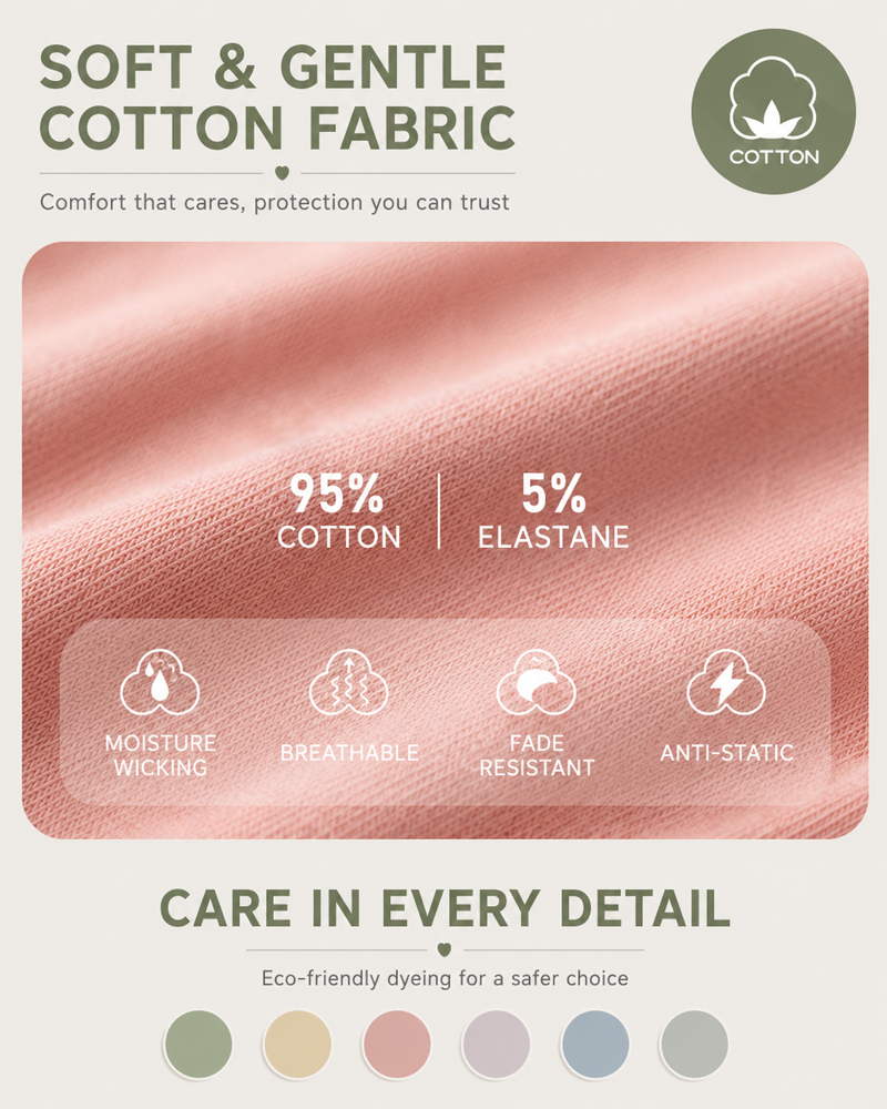 6-Pack Pure Cotton Antibacterial Skin-Friendly Macaron Panties