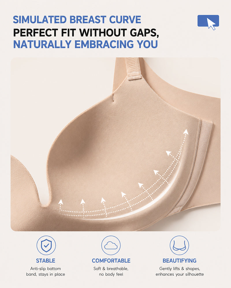 Deep V Seamless Comfortable Push-up Bra