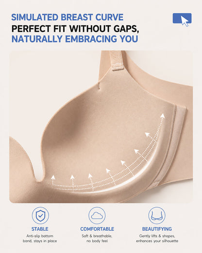 Deep V Seamless Comfortable Push-up Bra