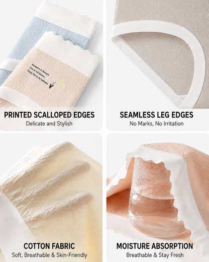 6-Pack Seamless Mid-Waist Cotton Antibacterial Panties