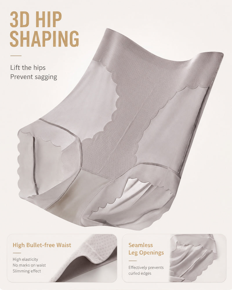 3-Pack High Waist Breathable Seamless Panties