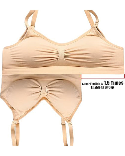 3PACK or 2PACK Full Bust Seamless Nursing Maternity Bras Bralette with Extra Bra Extenders & Clips