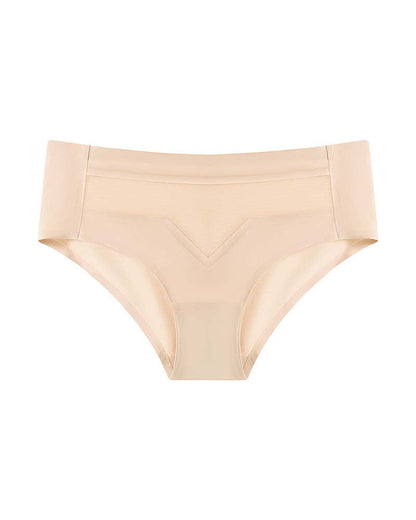 Mid-Waist Ice Silk Naked Invisible Underwear