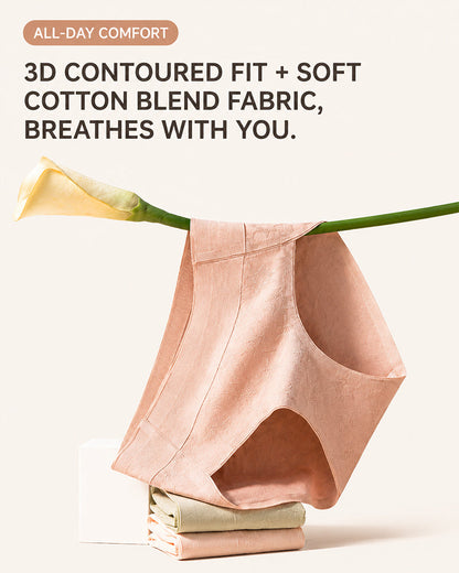 5-Pack Pure Cotton Jacquard High-Slit Stretch Briefs